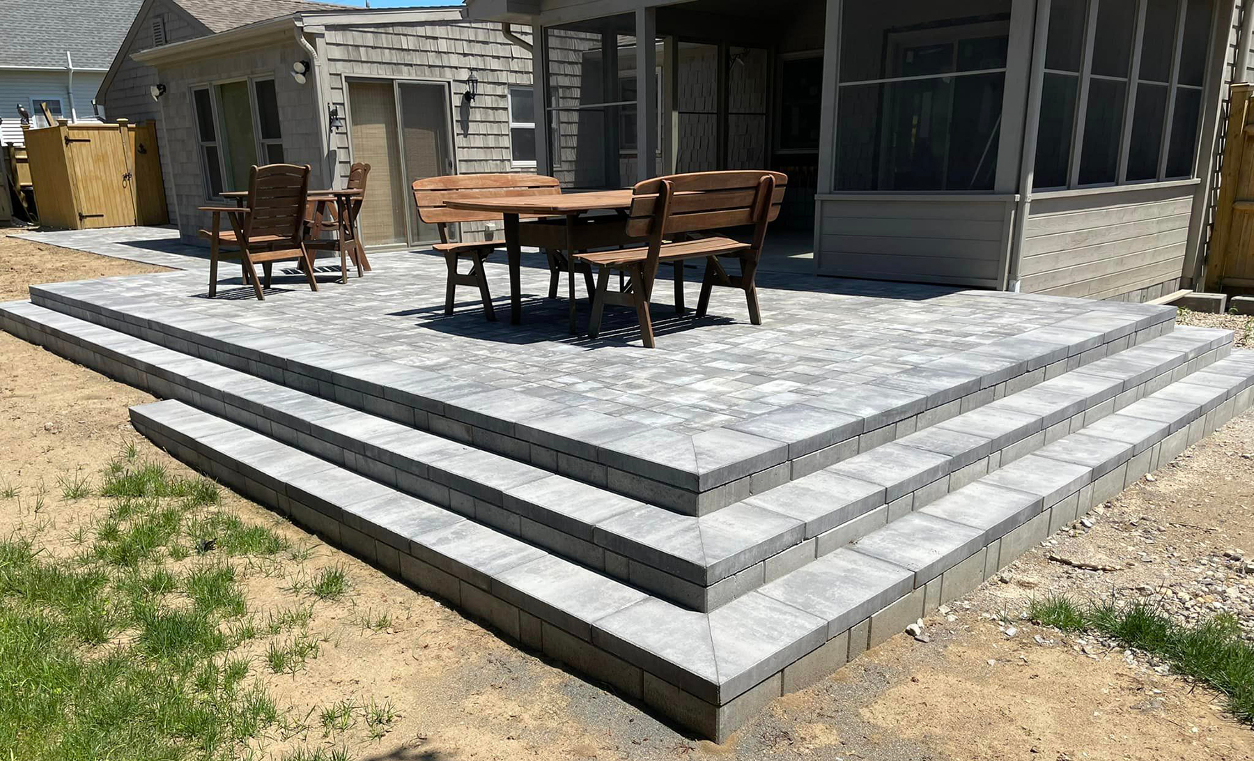 beautiful steps and patio